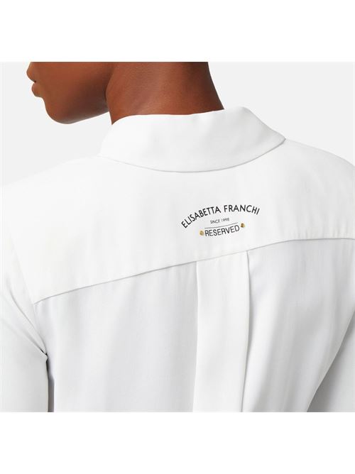 Camicia in georgette di viscosa con stampa logo ELISABETTA FRANCHI | CA02841E2360360